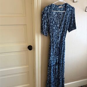 Faherty Floral Blue Dress